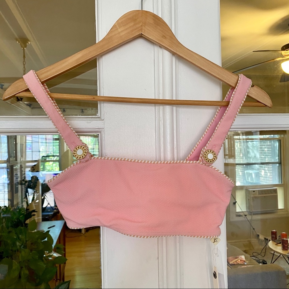 NWT Barbie Style Jonathan Simkhai Piped Luxe Strap Bikini - Picture 6 of 12